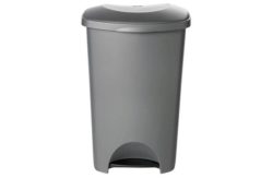 HOME 50 Litre Pedal Bin - Silver.